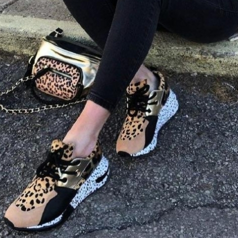 SteveMadden Boomer LeopardPrint sneakers NEW STOCK - Picture 2 of 8